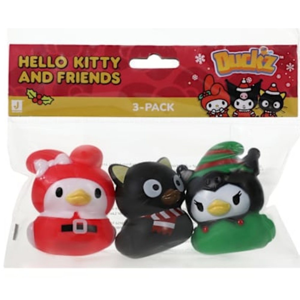 New in Package 3-Pack Christmas Hello Kitty & Friends Duck'z Sanrio Rubber Ducks